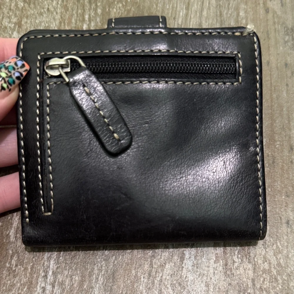 Jack Georges Black Leather Taxi Wallet